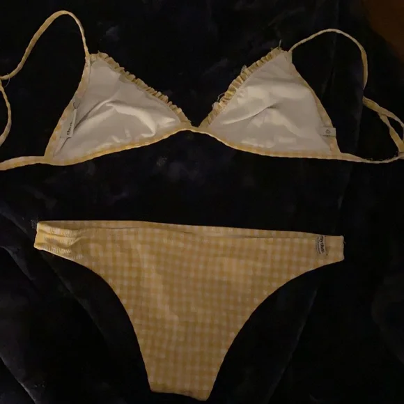 Rhythm white and yellow checkered bikini - Picture 2 of 4